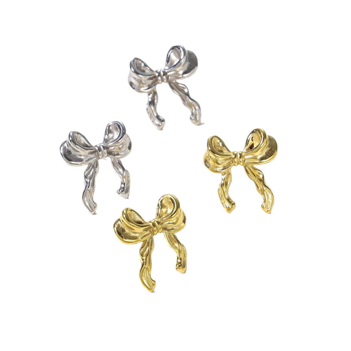 Wholesale Bowknot Earrings Women's Elegant All-match Exquisite High-end Design Sense Style Light Luxury Niche