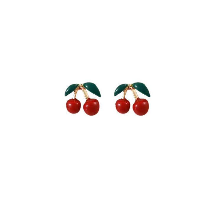 Wholesale Trendy Leaf-Shaped Earring Studs Zinc Alloy Electroplated Fashion Accessory