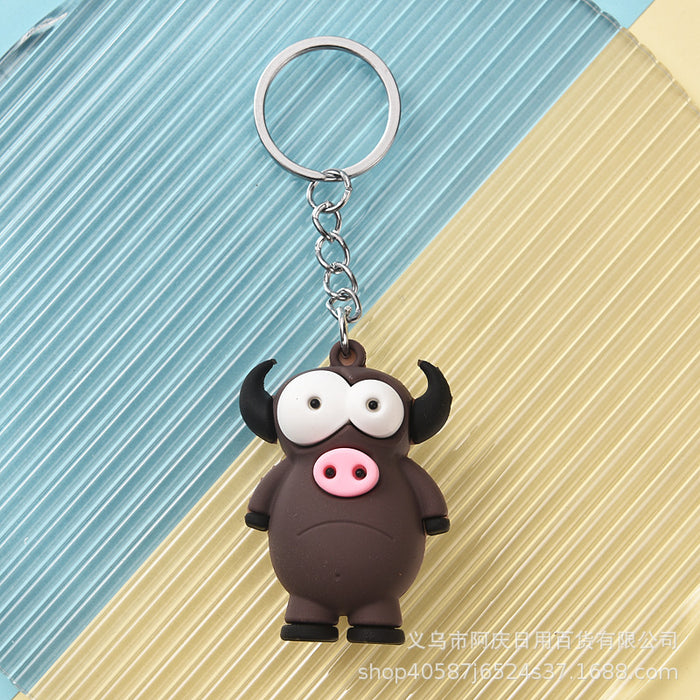 Wholesale 10PCS Cartoon Big Eye Animal Doll Keychain JDC-KC-AQing006