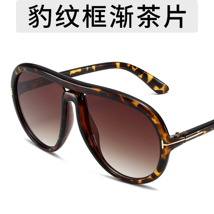 Wholesale double beam glasses  sunglasses large frame classic rice glasses