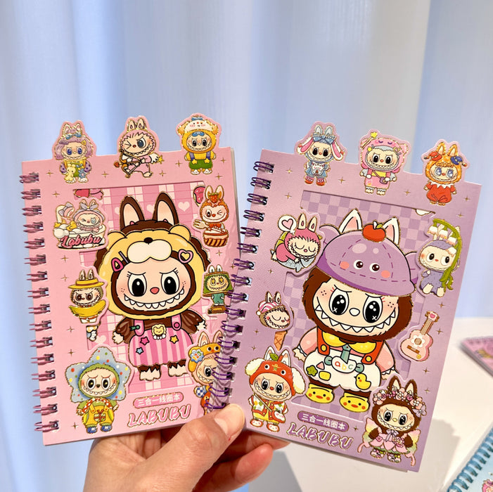Wholesale Cartoon Cute Handbook Coil Sticker Combination Book 27 Material Books Children's DIY Handbook Material Small Gifts