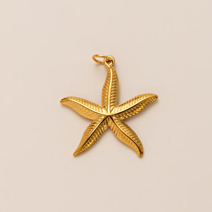 Wholesale Stainless Steel Furnace Vacuum Electroplating Jewelry Gold Pendant Beach Style Zircon Keychain Pendant