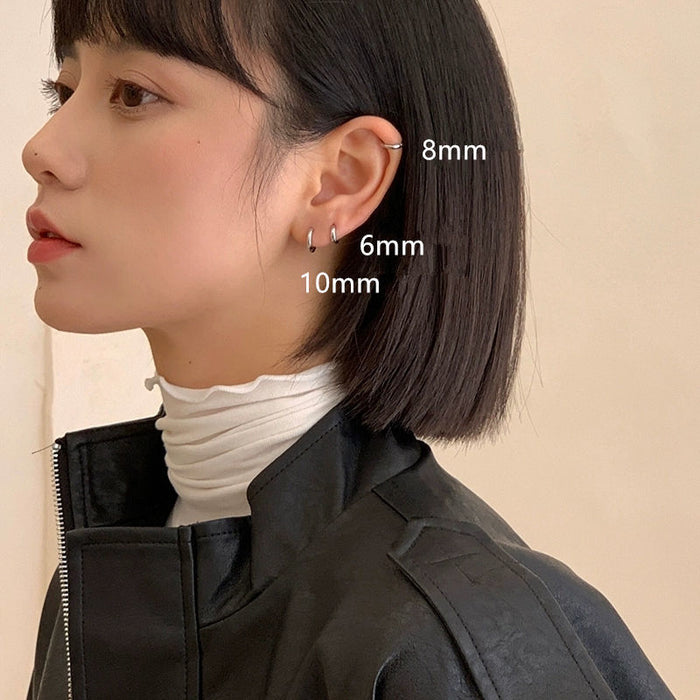 Wholesale Sterling silver glossy earrings, elegant earrings, simple earrings