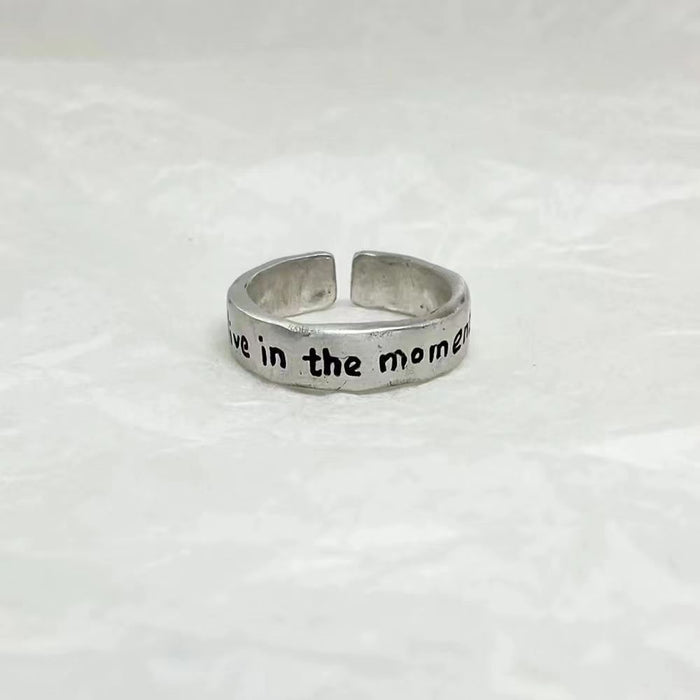 Wholesale Text ring, personalized, simple, niche design, fashionable ring