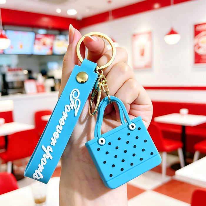 Wholesale Beach Bag Keychain Silicone PVC Fashion Accessory for BJD Doll Gift