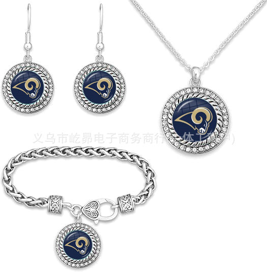 Wholesale Rugby Bracelet Necklace Earring Set