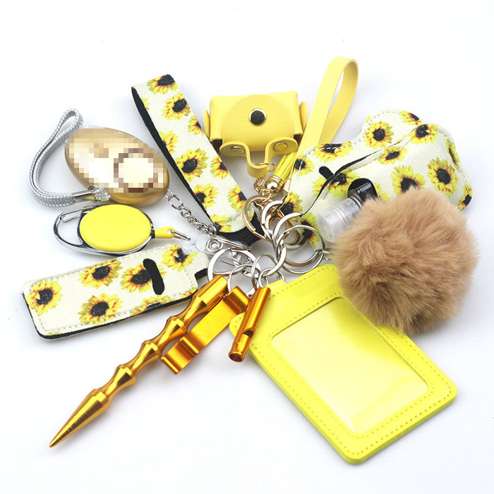 Wholesale Diving Fabric Multifunctional Keychain 14-piece Set JDC-KC-TouMS041