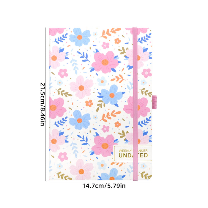 Wholesale Floral Undated Weekly Planner Notebook A5 Imitation Leather Cute Butterfly Design Journal