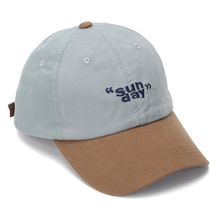 Wholesale Trendy Contrast Color Letter Embroidery Baseball Cap for Sun Protection Fashion Accessory