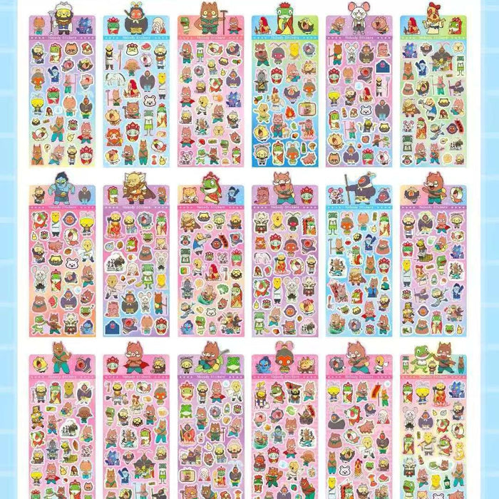 Wholesale cartoon Laser Goo Card Sticker Cute Hand Account Decoration Sticker