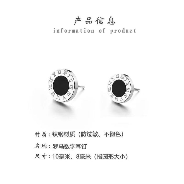 Wholesale Earstuds made of titanium steel that do not fade, simple and versatile accessories with a retro and high-end feel