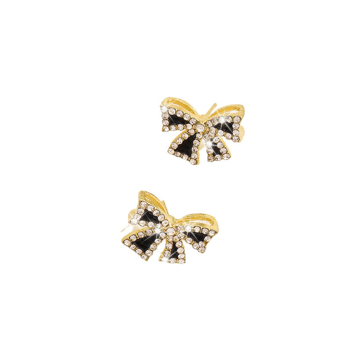 Wholesale Bow Diamond Alloy Earrings JDC-ES-MYY004