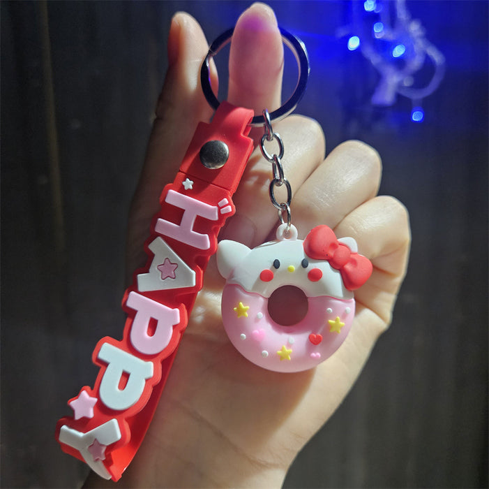 Wholesale  keychain pvc car key chain cute bag pendant ornaments