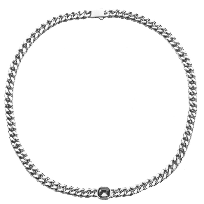 Wholesale Titanium Steel Cuban Gray Diamond Bracelet JDC-BT-CAJB002