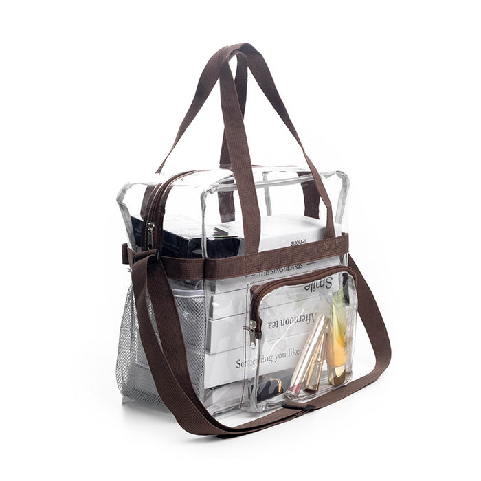 Wholesale Large Capacity PVC Transparent Bags Hand-held Travel Bags JDC-HB-BR001