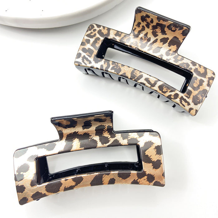 Wholesale Printed hair clip elegant leopard print claw clip
