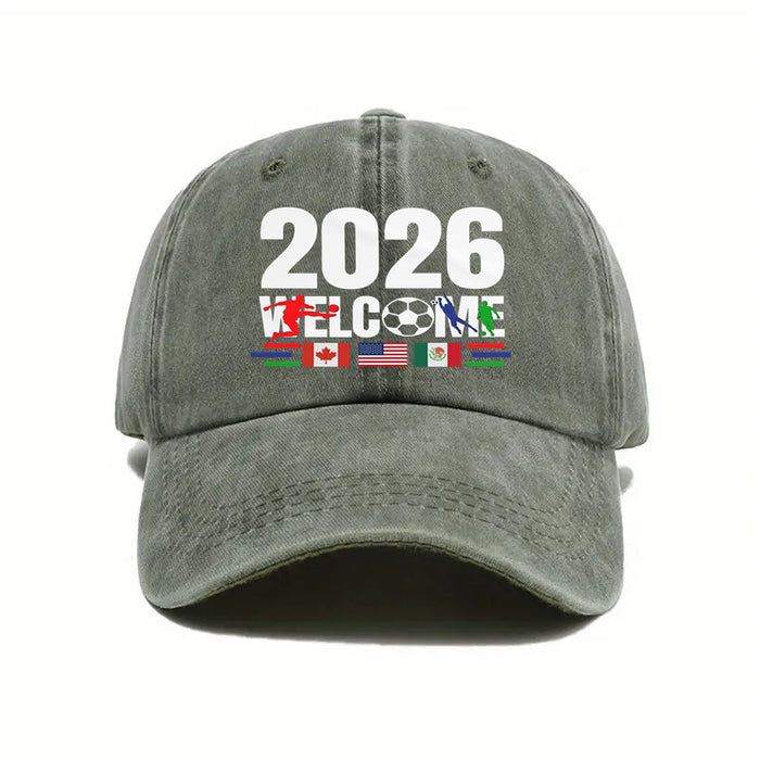 Wholesale Soft-Top Baseball Cap World Cup Print Sun Hat