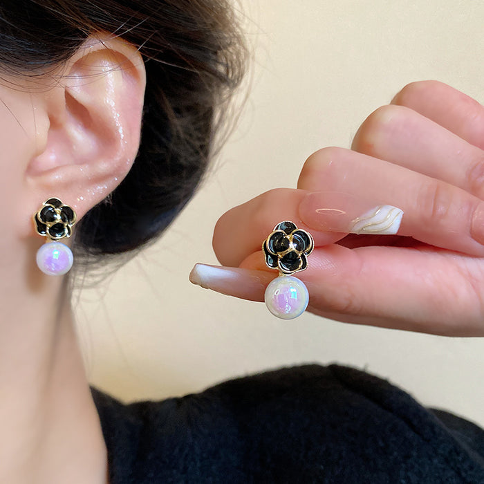 Wholesale Pearl and Cat' s Eye Stud Earrings