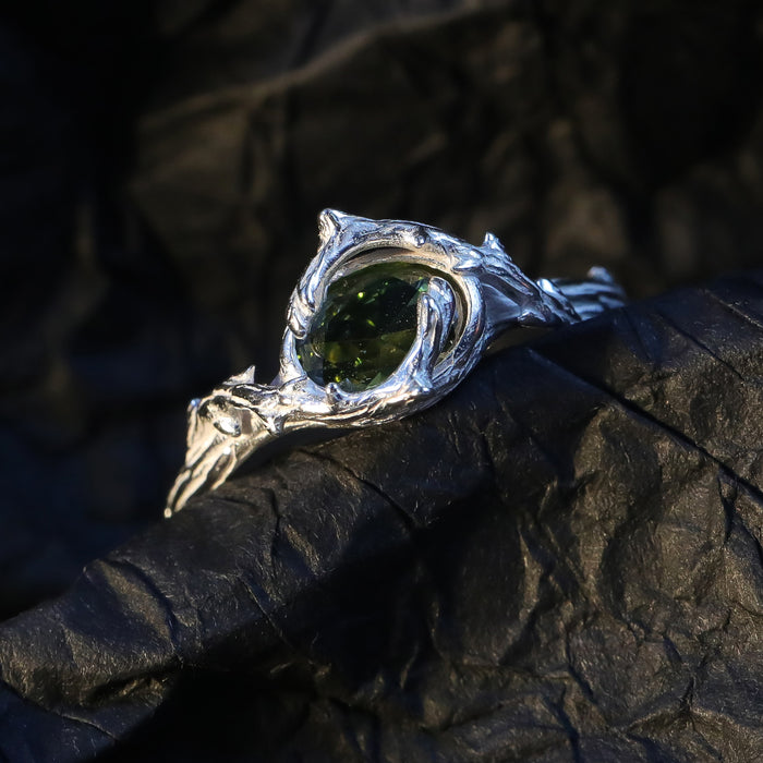 Wholesale Thorn olive ring, pure silver, niche design, textured couple ring, handmade accessory