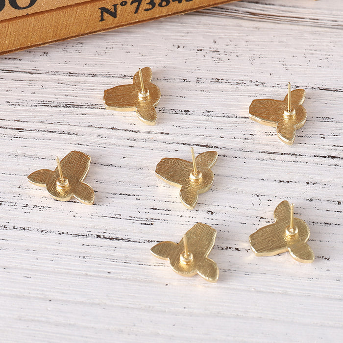 Wholesale Western-style Leopard-print Horse Fur Cow Head Earrings Ethnic-style Metal Base Earrings Earrings Gift