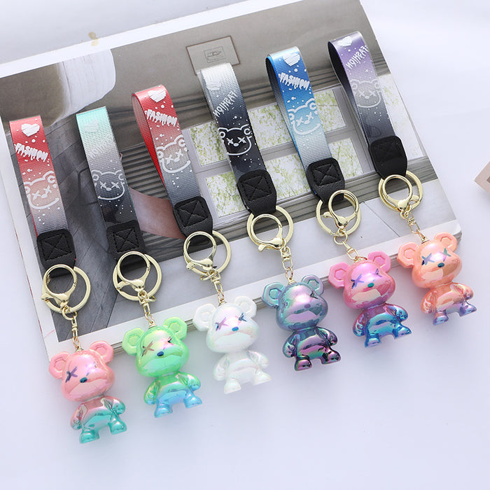 Wholesale  car key chain pendant  bear doll bag decoration couple gift Cartoon  Keychain