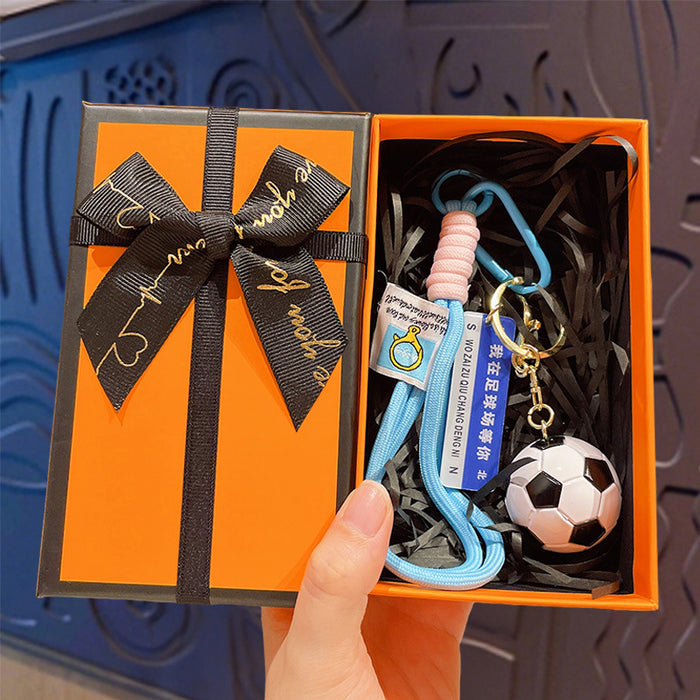 Wholesale Cartoon Football Trophy Keychain ABS Purple Car Key Accessory