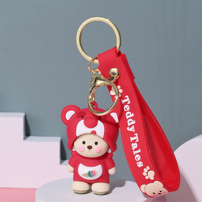 Wholesale Cartoon Doll Silicone Keychain JDC-KC-HongSheng011