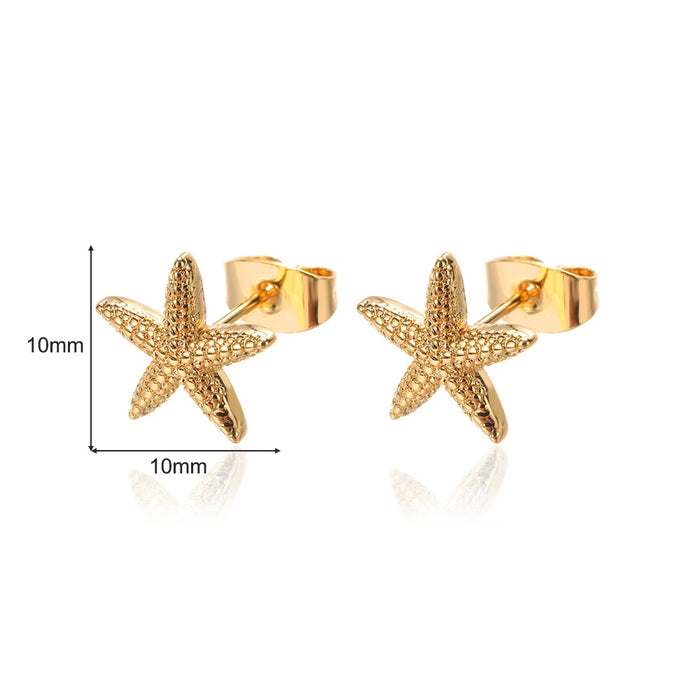 Wholesale Stainless Steel Shell Earrings Imitation Pearl Earrings