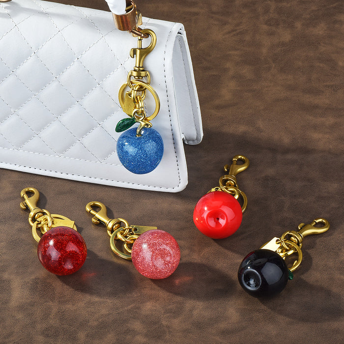 Wholesale fruit key buckle bag fashion apple pendant key ring personality accessories
