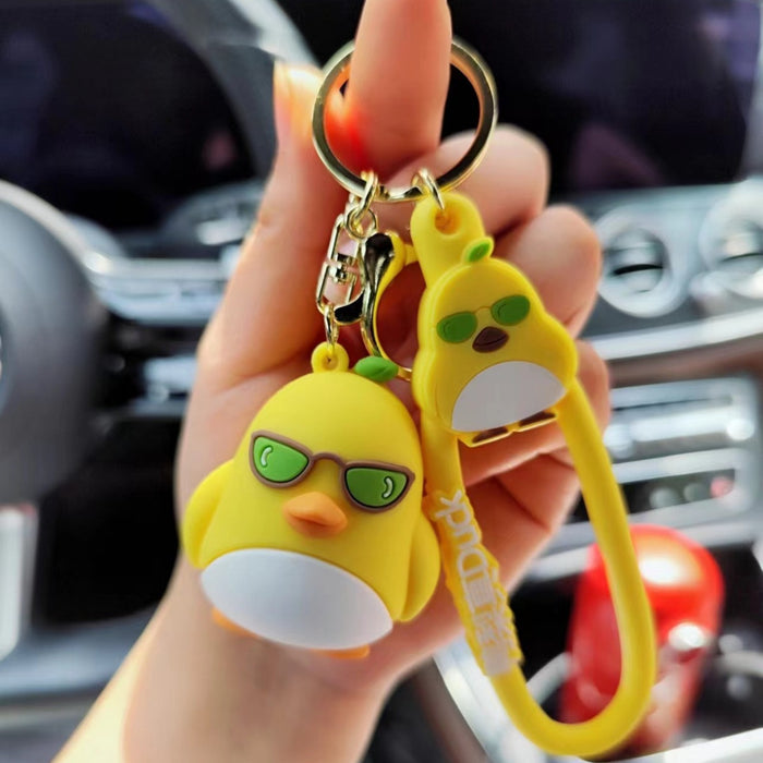 Wholesale Creative Pear Real DUCK Keychain