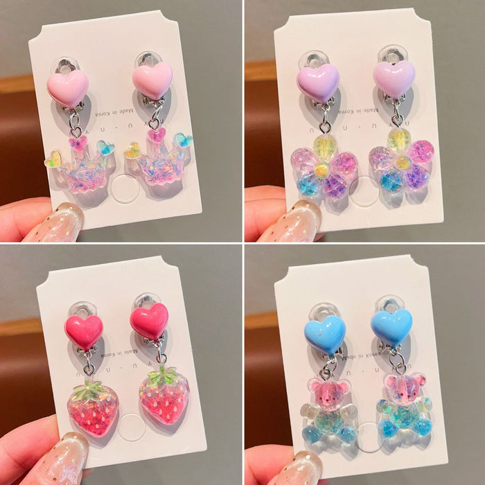 Wholesale Children' s Sweet Princess Jewelry Earrings