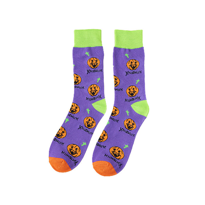 Wholesale  socks with cartoon creative mid-calf socks and cute pumpkin patterns