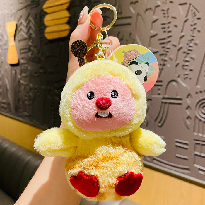 Wholesale Plush Cartoon Doll Keychain JDC-KC-HongL001