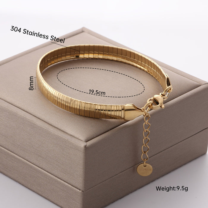 Wholesale Light Luxury Stainless Steel Bracelet — Snake Chain Style