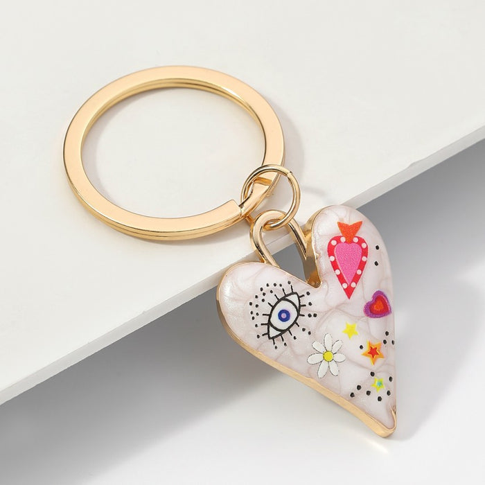 Wholesale Alloy Love Flower Keychain JDC-KC-RongRui065