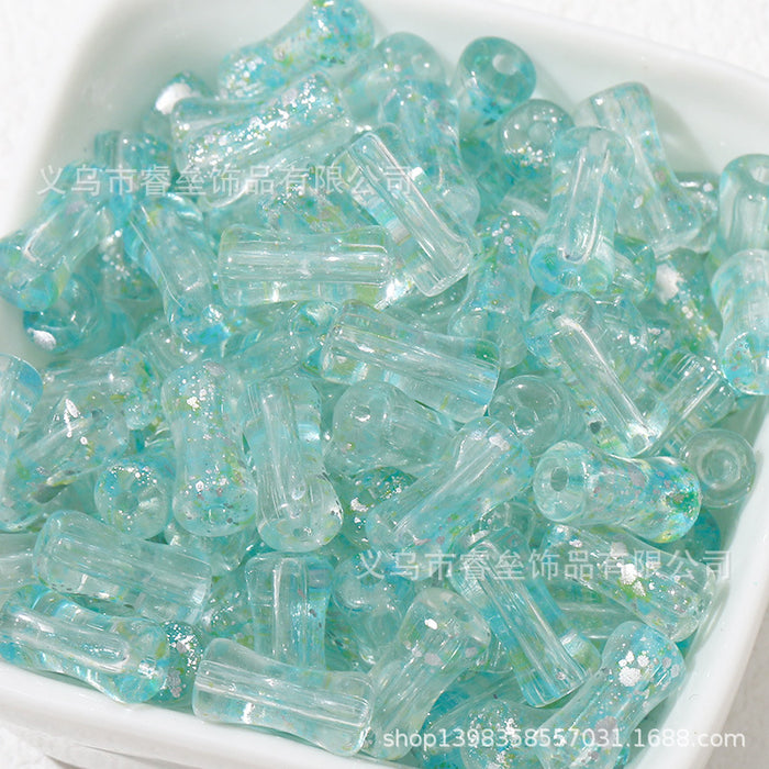 Wholesale 50pcs Bamboo Joint Glass Loose Beads 6mm