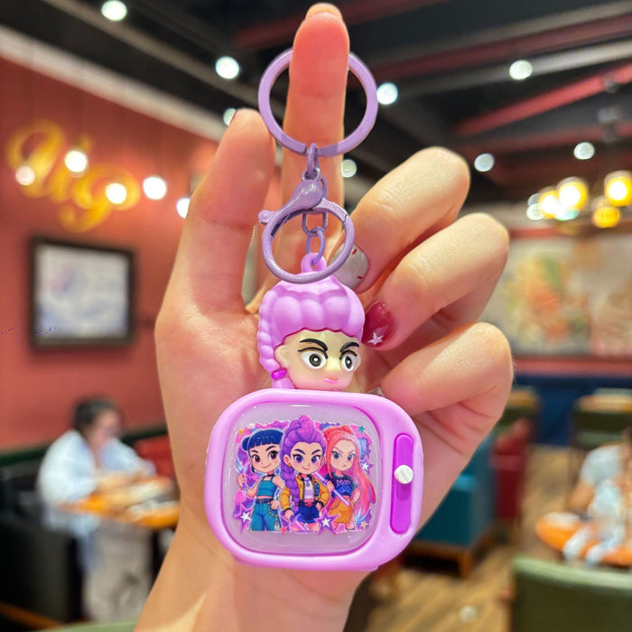 Wholesale Kpop Creative Light-Up TV Keychain