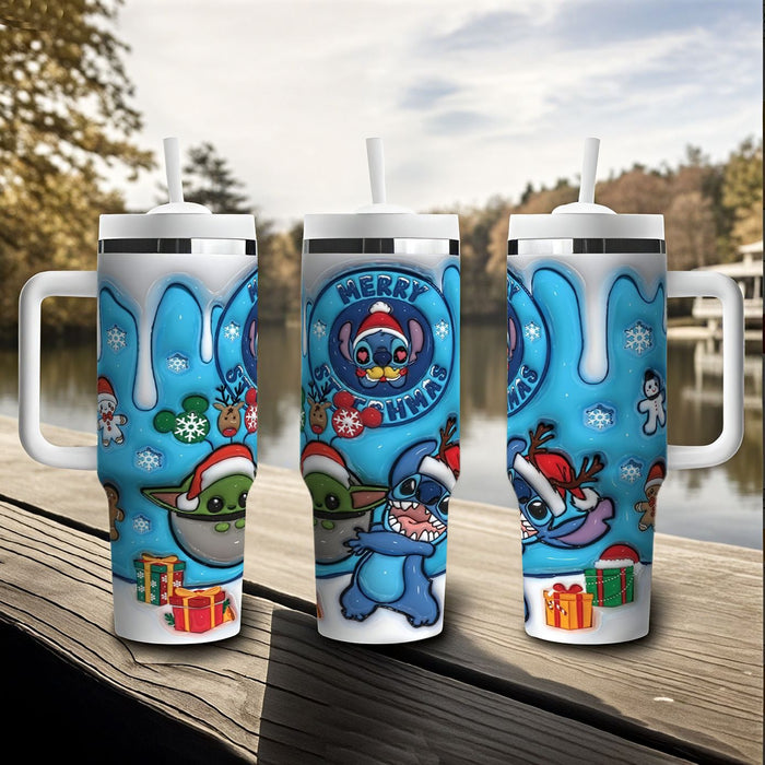 Wholesale Tumbler Cute Cartoon Pattern 40OZ Stainless Steel Car Ice Bullies Cup