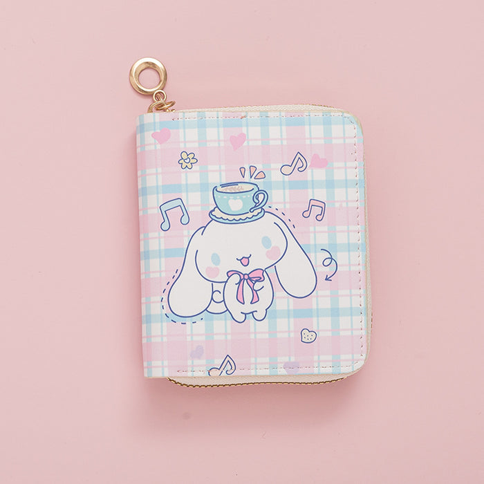 Wholesale Cute PU printed short zippered children' s wallet