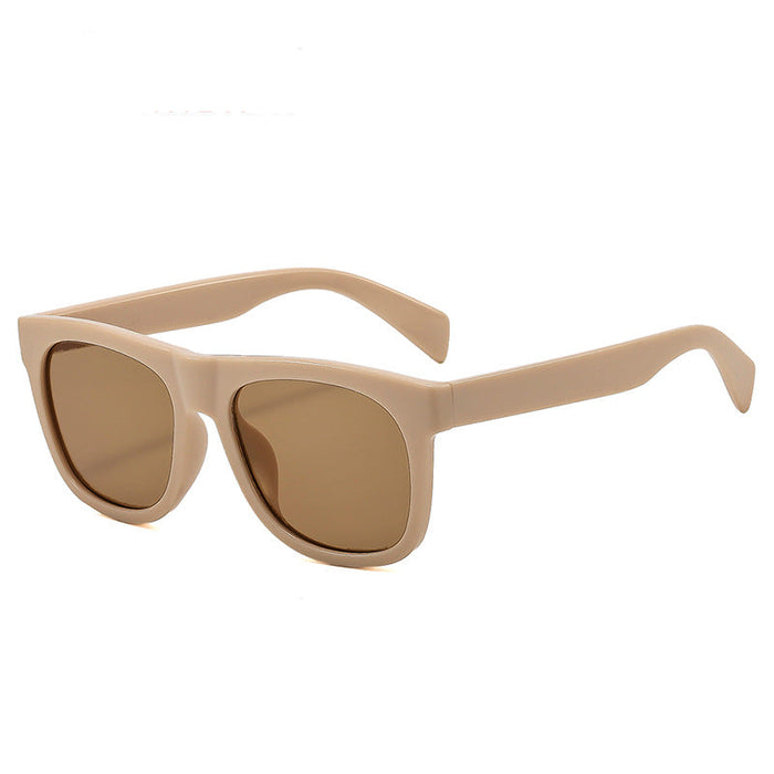 Wholesale Classic Square Retro Sunglasses UV400 Black Frame Gray Lens Modern Fashion Accessory