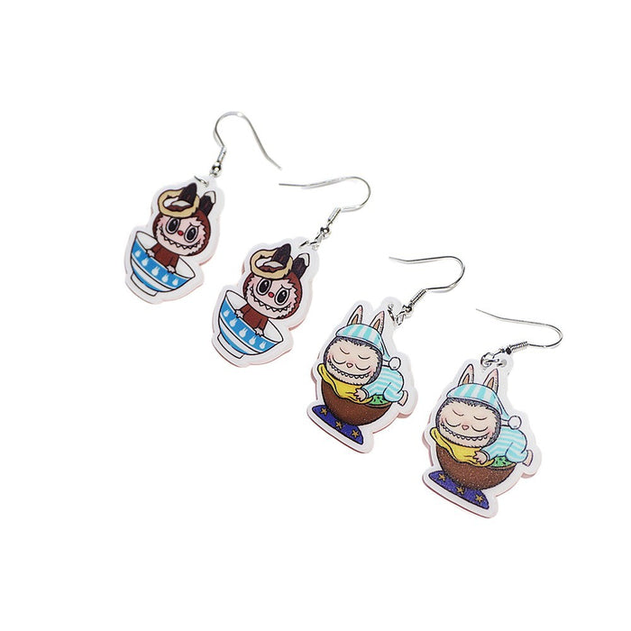 Wholesale Acrylic earrings cartoon cute earrings pendant jewelry