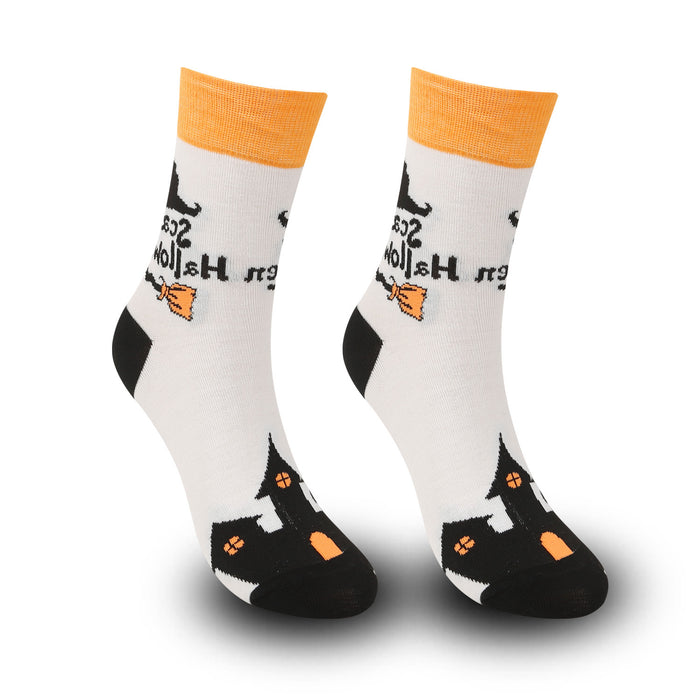 Wholesale Halloween large size Christmas pumpkin witch funny men' s long socks mid-tube casual socks women