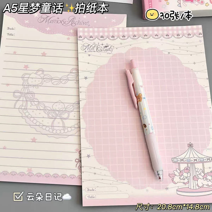 Wholesale Chic Star Dream Fairy Tale Cartoon Notebook,  Thick Tearable Paper for Office Decor or Gift