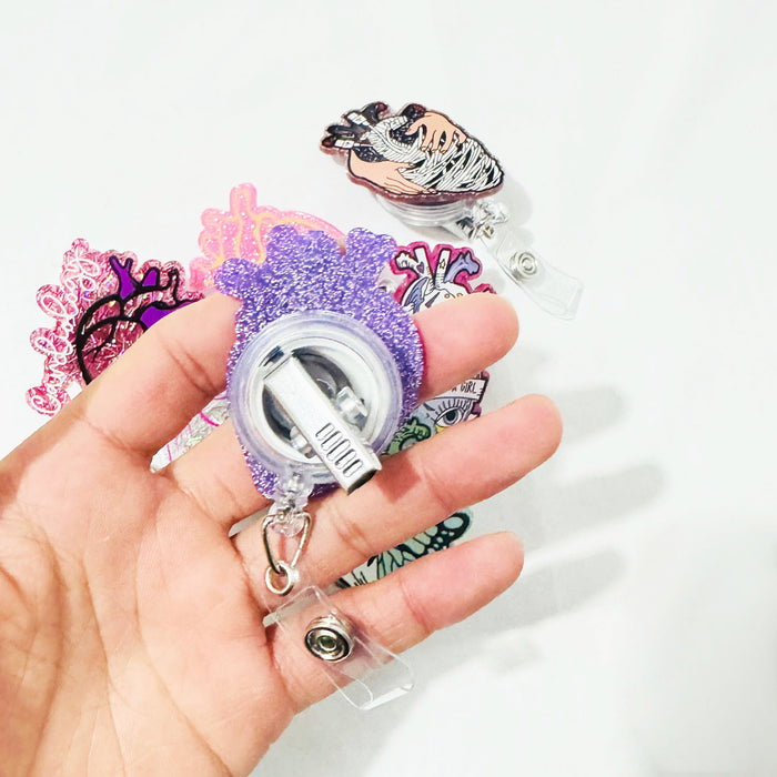 Wholesale Acrylic Glitter Heart Easy-pull Buckle JDC-KC-KaMei006