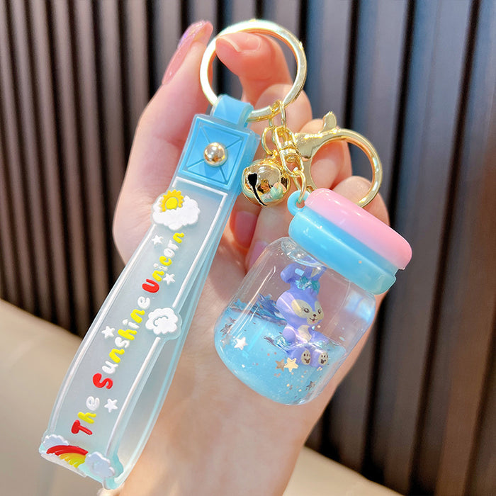 Wholesale Acrylic Quicksand Bottle Keychain JDC-KC-WoA047