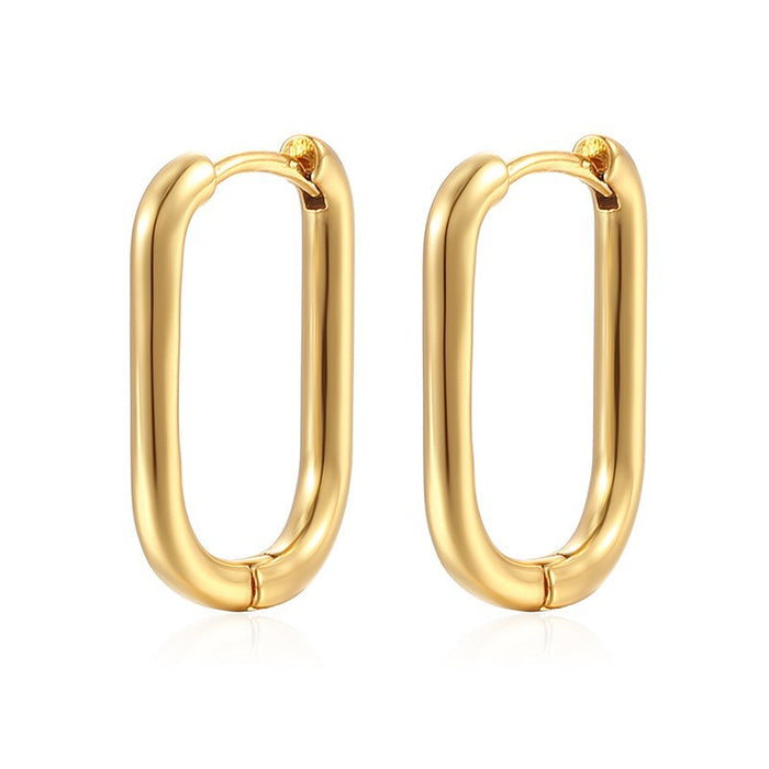 Wholesale Stainless steel geometric simple C-shaped earrings titanium steel design earrings earrings wholesale