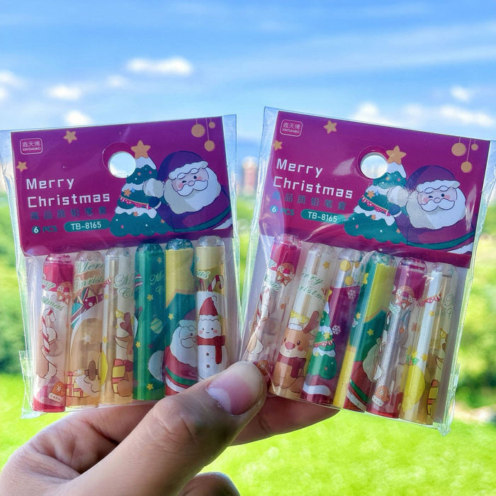 Wholesale 6pcs/set Cute Transparent Pencil Cap Protectors