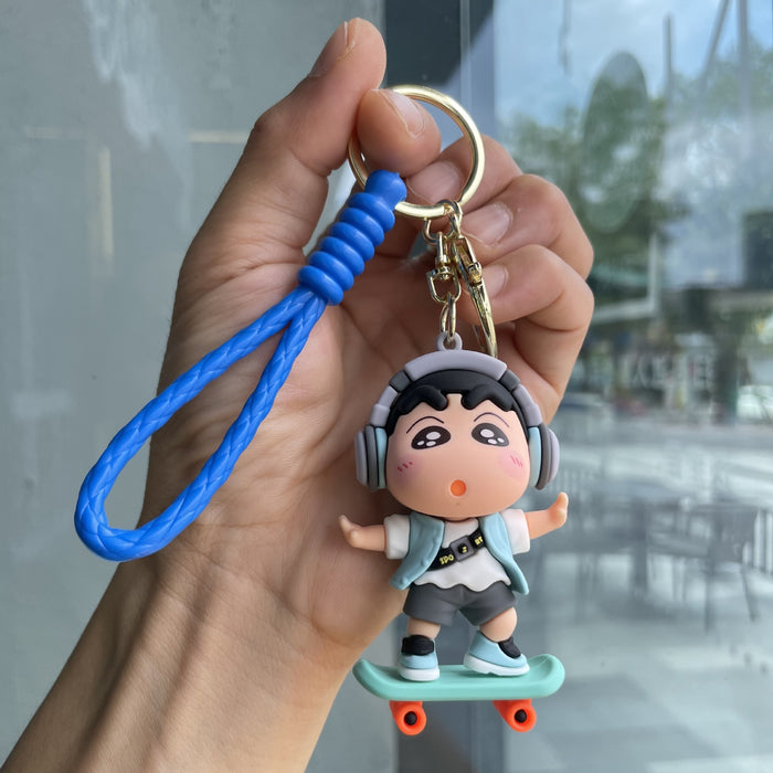 Wholesale 2pcs Cute Crayon Roller Skating Keychain