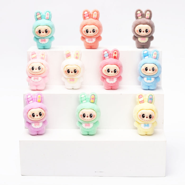 Wholesale flocked apron,  cute bunny accessories  keychain