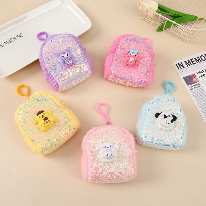 Wholesale Cartoon Rotatable Small Schoolbag Style Plush Keychain JDC-KC-YiK006